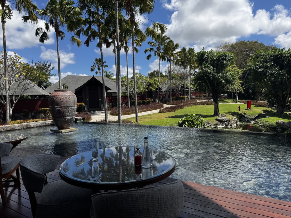 Uitzicht vanaf de Nusa Dus Lounge