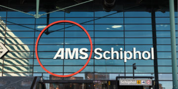 Schiphol nieuwe merkuitstraling
