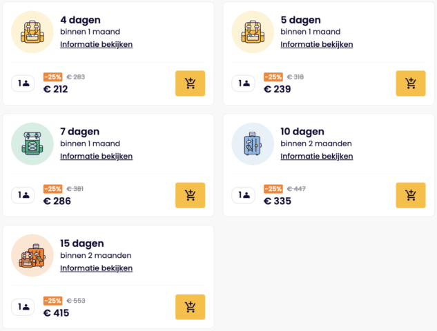 Interrail korting 2e klas